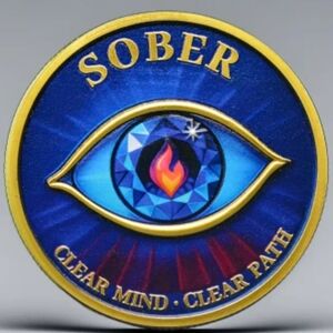 Sober Medallion with Eye Design Coin